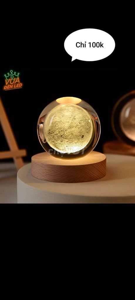 Đèn ngủ Vua Đèn LED Quả cầu hành tinh 3D. Mua bán Đèn tại Huyện Chợ Mới An Giang được đăng bởi Deal giá sốc hình 1
