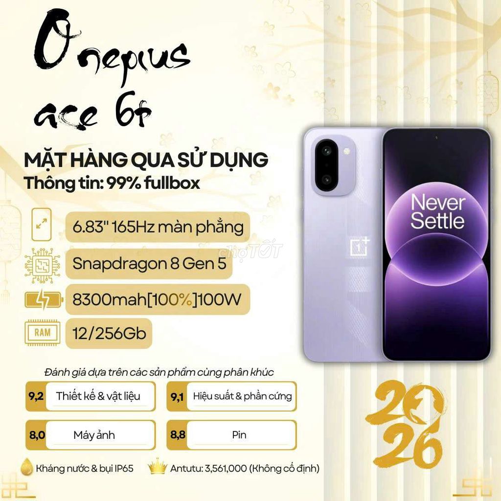 Oneplus ACE 6T 256GB Tím/Đen Fullbox. Mua bán Điện thoại tại Quận Ninh Kiều Cần Thơ được đăng bởi Zelda Phone hình 1