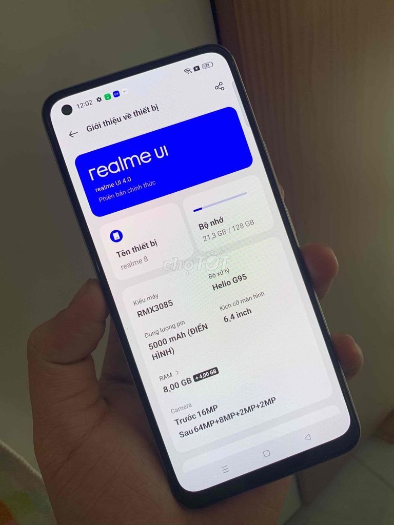 Realme 8 Nguyên zin 8/128 Ko ám chính hãng 2sim