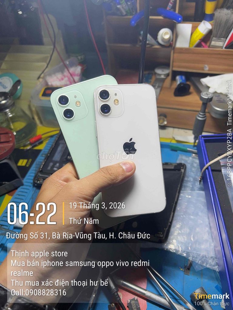 Apple iPhone 12 64GB Trắng Đã sử dụng. Mua bán Điện thoại tại Huyện Châu Đức Bà Rịa - Vũng Tàu được đăng bởi võ văn thịnh hình 1