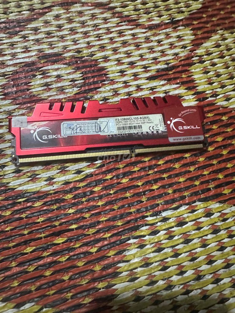 RAM G.Skill F3-12800CL10S-8GBXL DDR3 8GB Đỏ. Mua bán Linh kiện (RAM, Card...) tại Huyện Đông Anh Hà Nội được đăng bởi Nguyễn Tuấn hình 1
