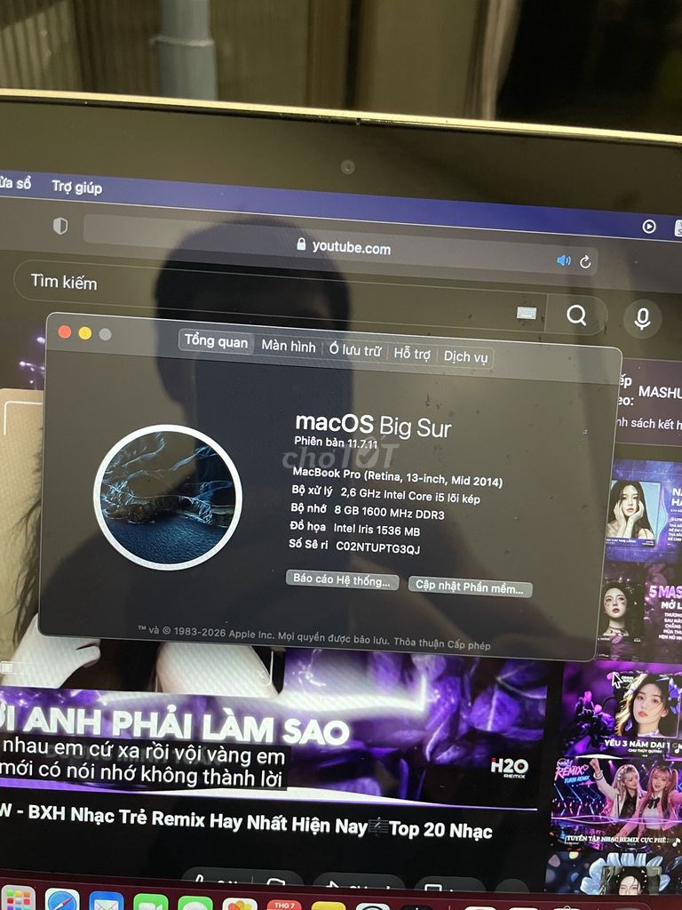 Apple MacBook Pro 2014 i5 13.3 inch 8GB/256GB Bạc. Mua bán Laptop tại Huyện Gia Lâm Hà Nội được đăng bởi Suot Pheu hình 1