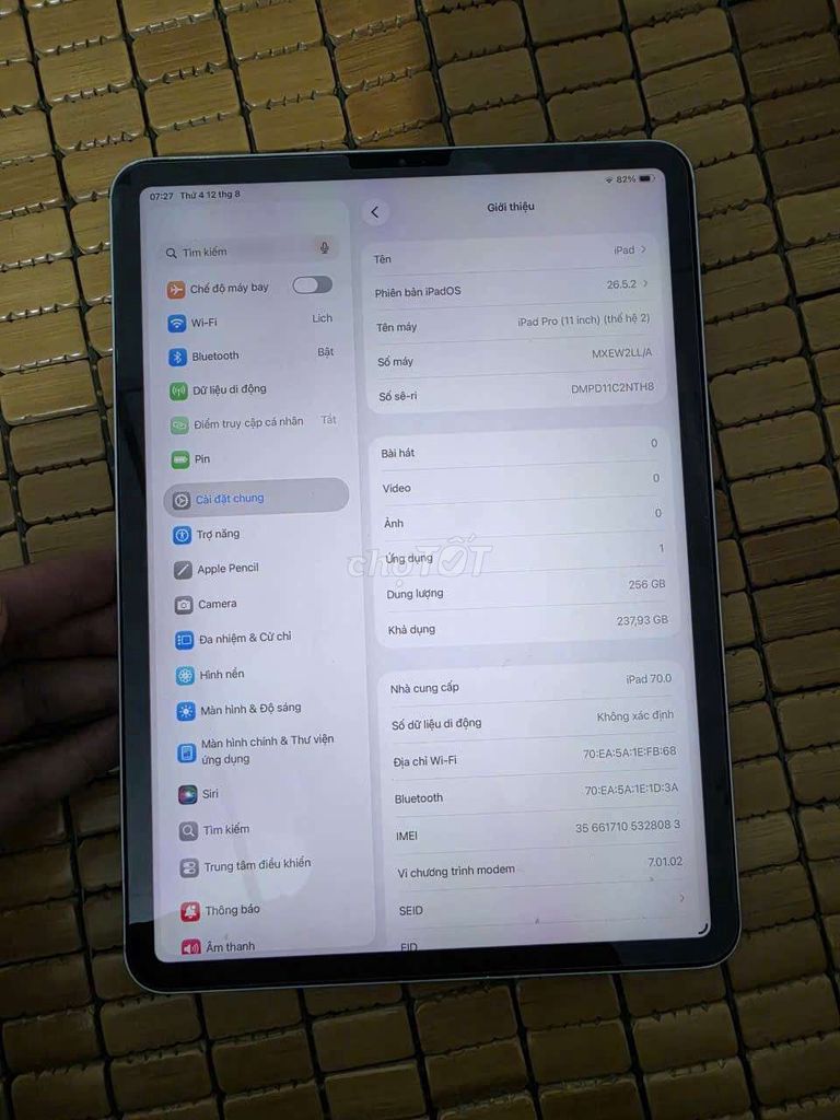Apple iPad Pro 2020 5G 256GB . Mua bán Máy tính bảng tại Quận Bắc Từ Liêm Hà Nội được đăng bởi bao bao hình 1