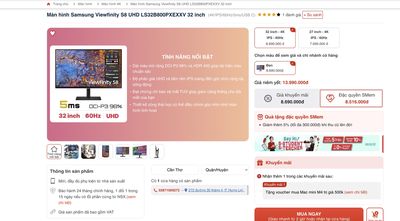 Màn hình Samsung Viewfinity S8 (32 inch 4k - 60hz). Mua bán Phụ kiện (Màn hình, Chuột...) tại Quận Ninh Kiều Cần Thơ được đăng bởi Khang Nguyen