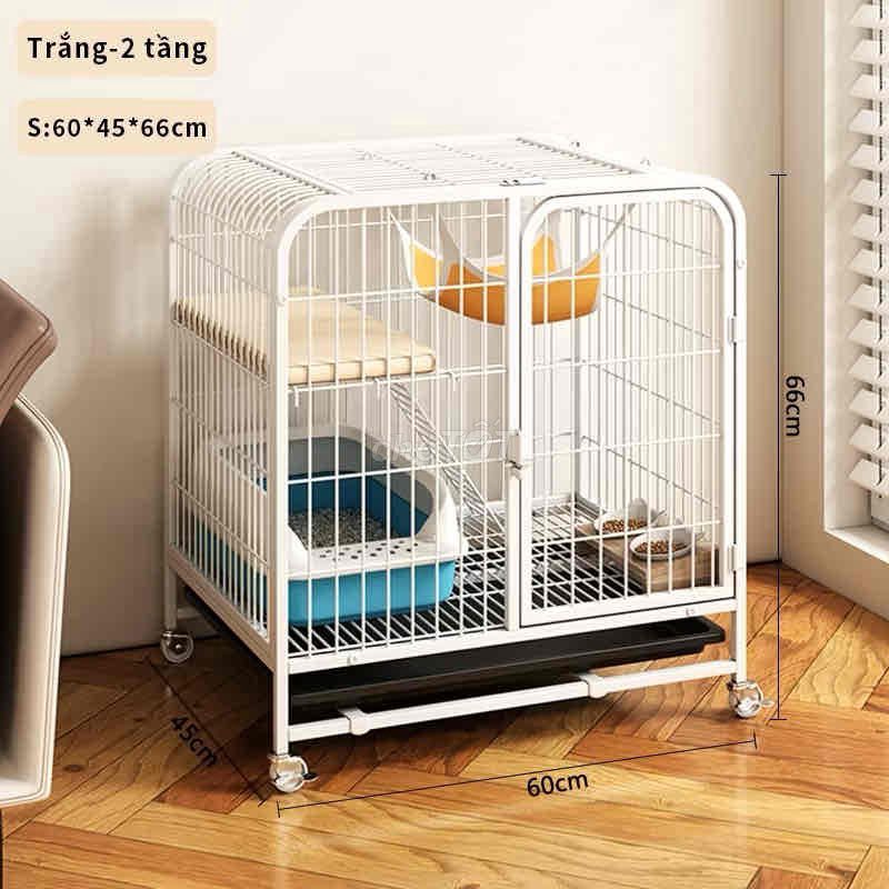 Lồng thú cưng 2 tầng 60x45x66cm Trắng. Mua bán Phụ kiện, Thức ăn, Dịch vụ tại Quận Đống Đa Hà Nội được đăng bởi khánh hình 1