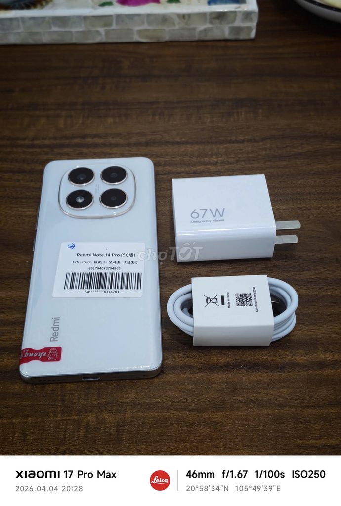 Redmi Note 14 Pro 5G 12/256 Trắng sạc 67w có COD. Mua bán Điện thoại tại Quận Hoàng Mai Hà Nội được đăng bởi Trần Ngọc Hiếu hình 1