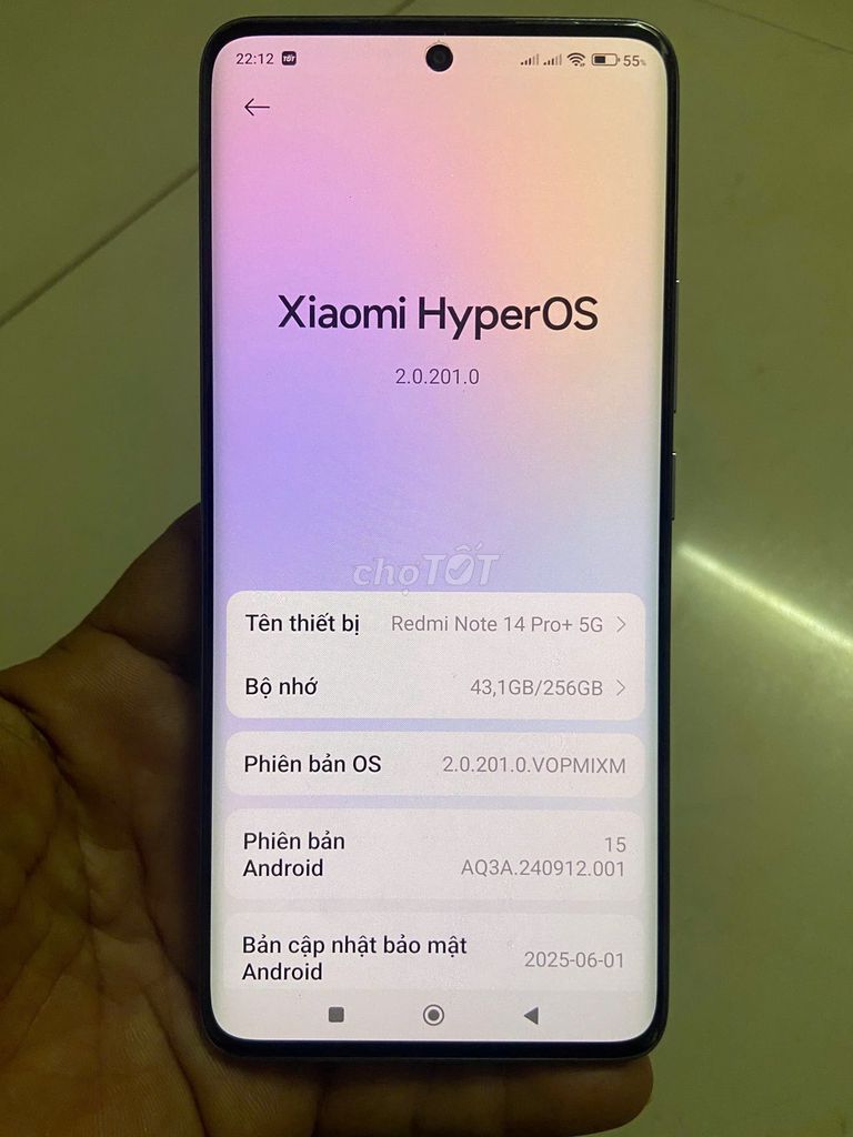 Xiaomi Redmi Note 14 Pro Plus 5G 8/256GB TGDĐ. Mua bán Điện thoại tại Thành phố Châu Đốc An Giang được đăng bởi QUỐC THẠNH xe máy secondhand hình 1
