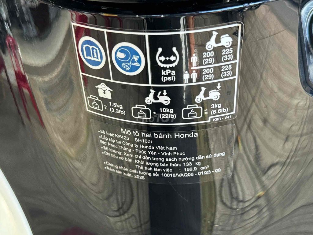 Sh 08/2025 (160cc _ABS) 1k km mới 99%  chủ phố. Mua bán Xe máy tại Thành phố Buôn Ma Thuột Đắk Lắk được đăng bởi Ngô quốc Việt  hình 4