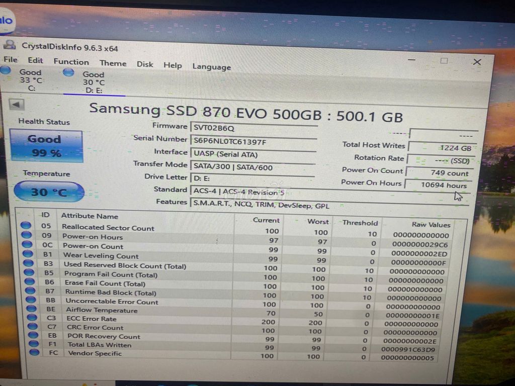 ổ cứng SSD SAMSUNG 870 EVO 1TB và 500GB. Mua bán Linh kiện (RAM, Card...) tại Thành phố Thủ Đức Tp Hồ Chí Minh được đăng bởi TIN HỌC ĐẠI DƯƠNG XANH hình 2
