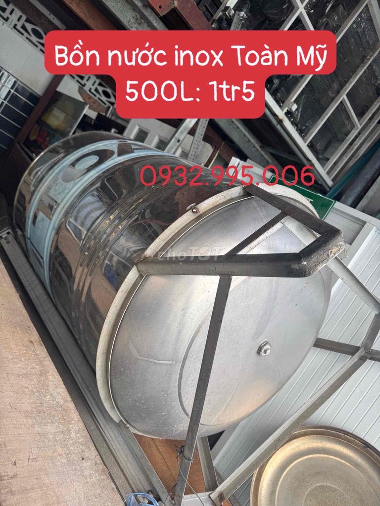 Thanh Lý Bồn nước Toàn Mỹ Inox 500L. Mua bán Nội thất, đồ gia dụng khác tại Quận Ninh Kiều Cần Thơ được đăng bởi CH sắt nhôm inox Thái Trinh CẦN THƠ hình 1