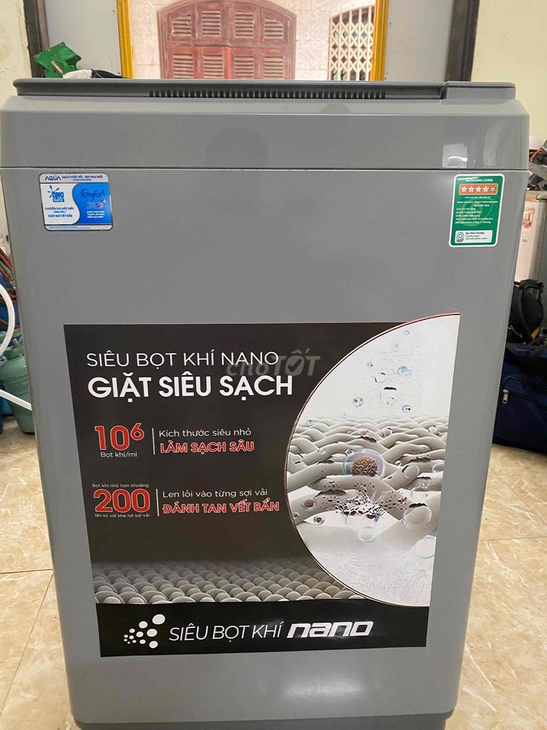 Máy giặt Aqua 8kg Xám Nguyên bản. Mua bán Máy giặt tại Quận Hoàng Mai Hà Nội được đăng bởi nguyễn văn thông hình 1