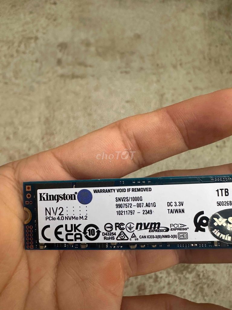 Ổ cứng SSD Kingston NV2 PCIe 4.0 NVMe M.2. Mua bán Linh kiện (RAM, Card...) tại Thành phố Quảng Ngãi Quảng Ngãi được đăng bởi Thanh Viên hình 1
