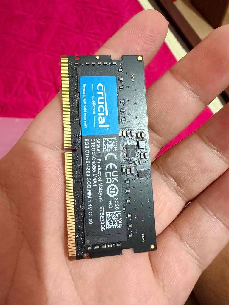 RAM Crucial CT8G48C40S5 DDR5 8GB Đã sử dụng. Mua bán Linh kiện (RAM, Card...) tại Huyện Vụ Bản Nam Định được đăng bởi Trần Thành hình 1