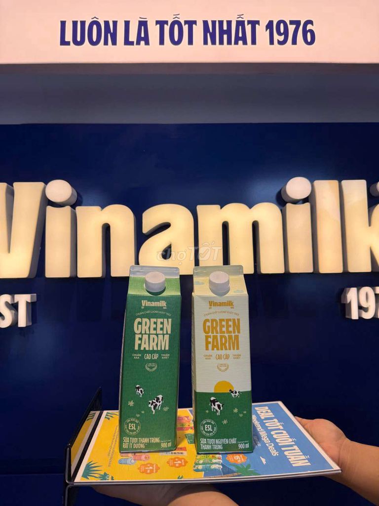 3 hộp/115k Sữa thanh trùng Vinamilk Green Farm. Mua bán Đồ ăn, thực phẩm và các loại khác tại Quận 8 Tp Hồ Chí Minh được đăng bởi Hien Thanh hình 1