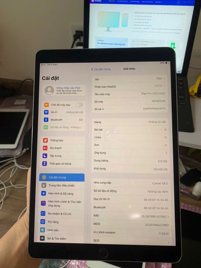 Apple iPad Pro 10.5 Wifi 4G Xám 512GB. Mua bán Máy tính bảng tại Quận 1 Tp Hồ Chí Minh được đăng bởi Hội Đồ Điện Tử hình 1