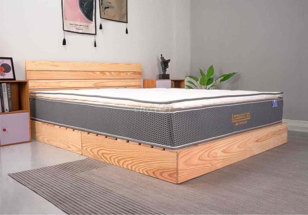 Nệm lò xo Aroma Cool Coil 3 viền 1m6 Trắng, Xám. Mua bán Giường, chăn ga gối nệm tại Thành phố Cà Mau Cà Mau được đăng bởi Nệm Giá Kho Cà Mau hình 1