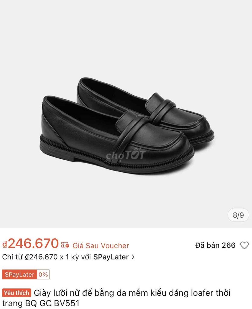Giày lười nữ BQ Loafer GC BV551. Mua bán Giày dép tại Thành phố Thủ Đức Tp Hồ Chí Minh được đăng bởi Như  hình 1