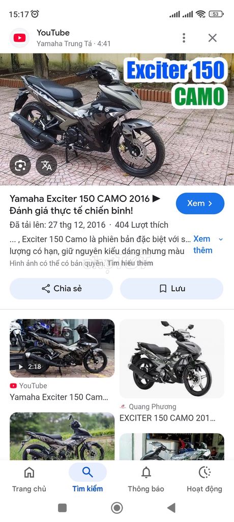 Cần bán ex150 rin chưa qua sửa chữa. Mua bán Xe máy tại Quận Cái Răng Cần Thơ được đăng bởi Bing An Tran hình 1