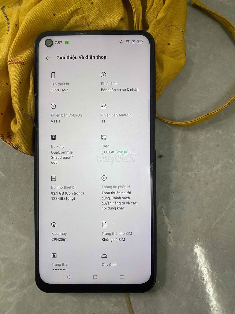 oppo a52 ram6/128 cũ bán lại. Mua bán Điện thoại tại Quận Thanh Khê Đà Nẵng được đăng bởi Trần Văn hình 1