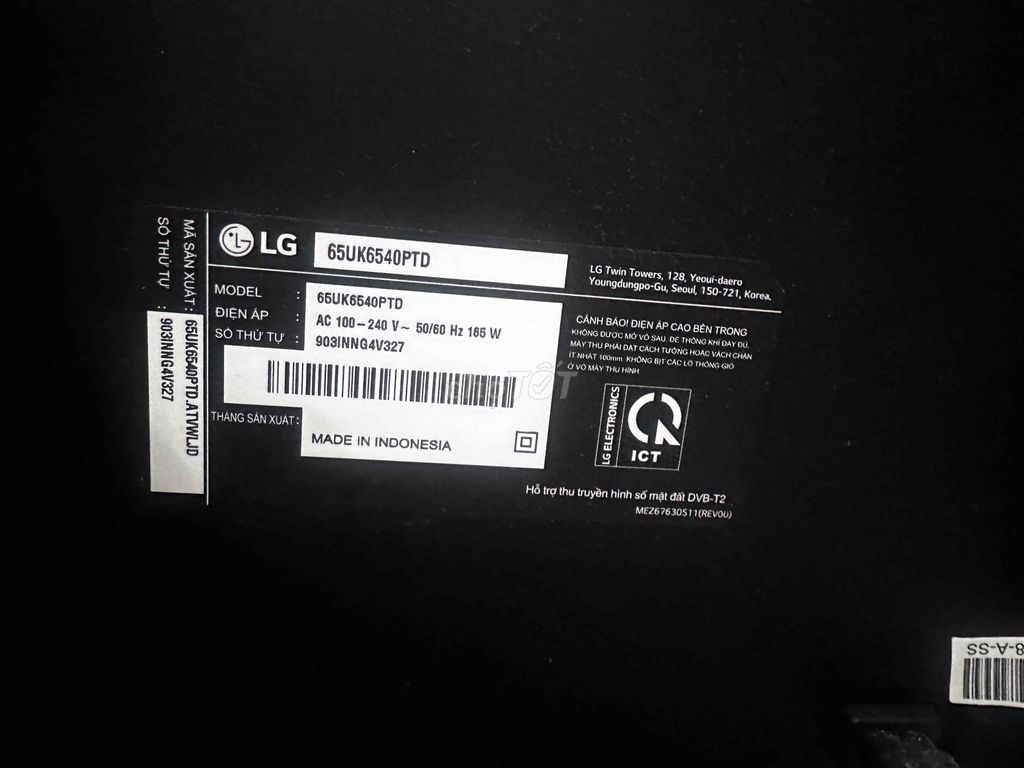 Tivi LG 65inch 4K 65UK6540PTD. Mua bán Tivi, Âm thanh tại Quận Phú Nhuận Tp Hồ Chí Minh được đăng bởi Tình Tình hình 1