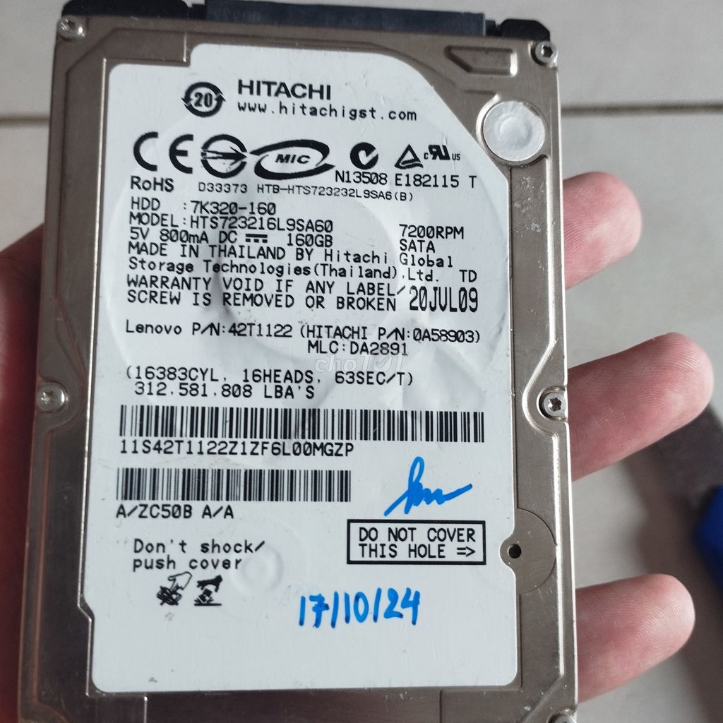 Ổ Cứng HDD Laptop 160GB HITACHI SK100