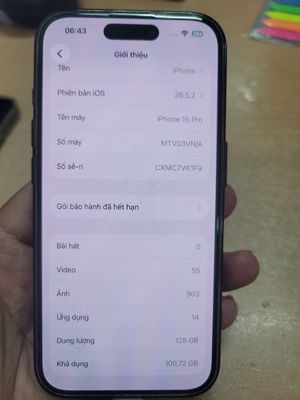 iphone 15 pro việt nam, đẹp, còn áp, zin chính chủ