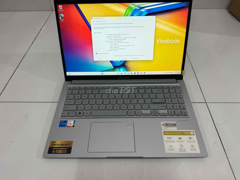 Asus vivobook 15 X1504ZA-NJ517W i5 đẹp nguyên zin