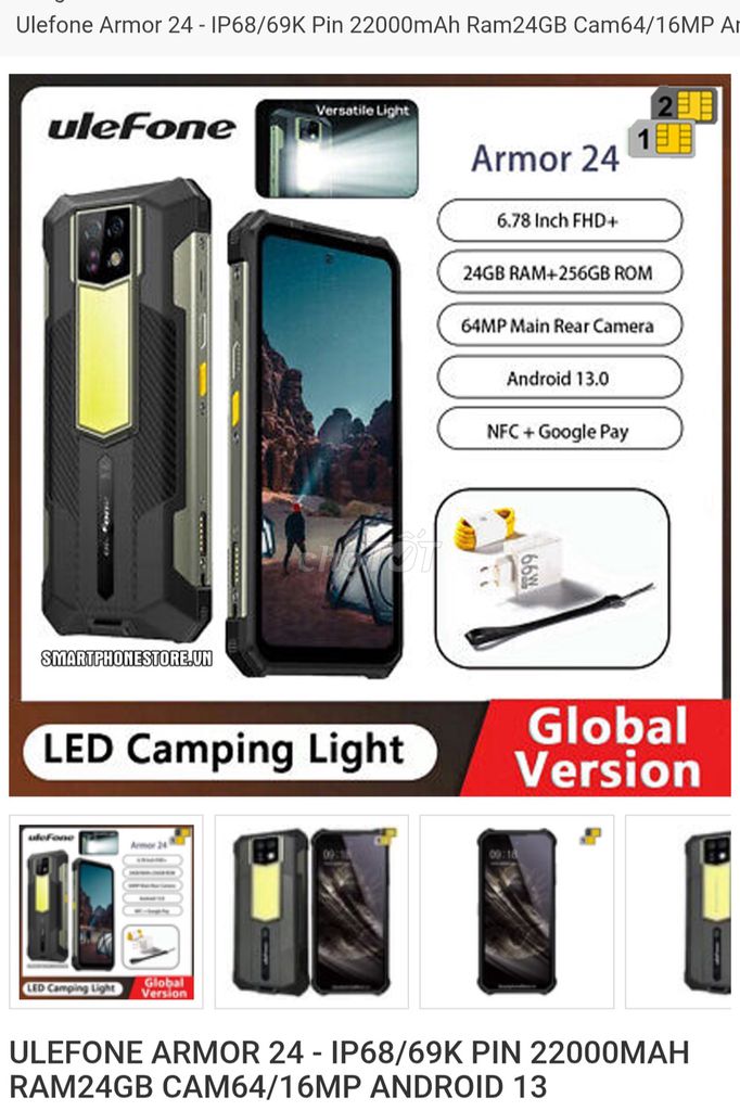 Điện thoại siêu bền Ulefone. Mua bán Điện thoại tại Quận Tân Phú Tp Hồ Chí Minh được đăng bởi NTN Vlog hình 1