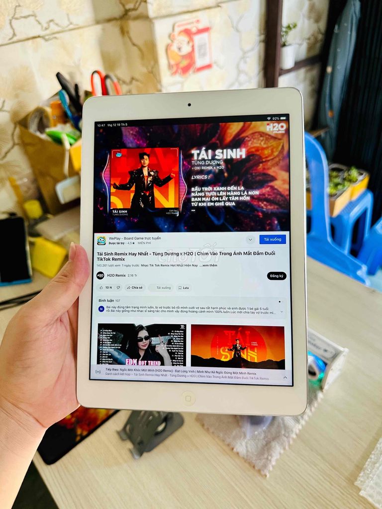 ipad Air 1. 16G wifi zin full màn zin sáng đẹp ok