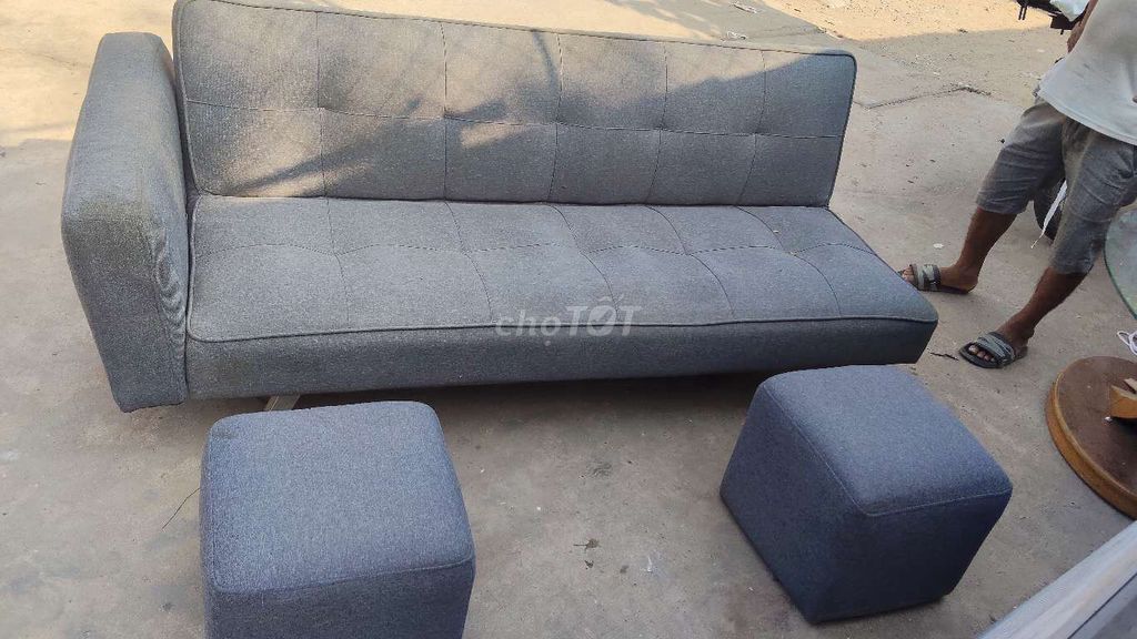 Ghế sofa giường Inox Xám 1m63 x 1m. Mua bán Giường, chăn ga gối nệm tại Quận Tân Phú Tp Hồ Chí Minh được đăng bởi Công Đạo hình 1