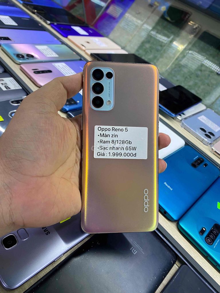 Oppo Reno 5 8GB/128GB Vàng đồng Like New. Mua bán Điện thoại tại Thành phố Bến Tre Bến Tre được đăng bởi Điện thoại Bến Tre giá rẻ hình 1