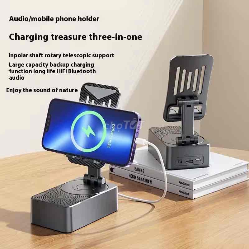 Giá đỡ điện thoại kèm loa Bluetooth Đen. Mua bán Phụ kiện (Màn hình, Chuột...) tại Quận Nam Từ Liêm Hà Nội được đăng bởi Nguyễn Trường Doanh hình 1