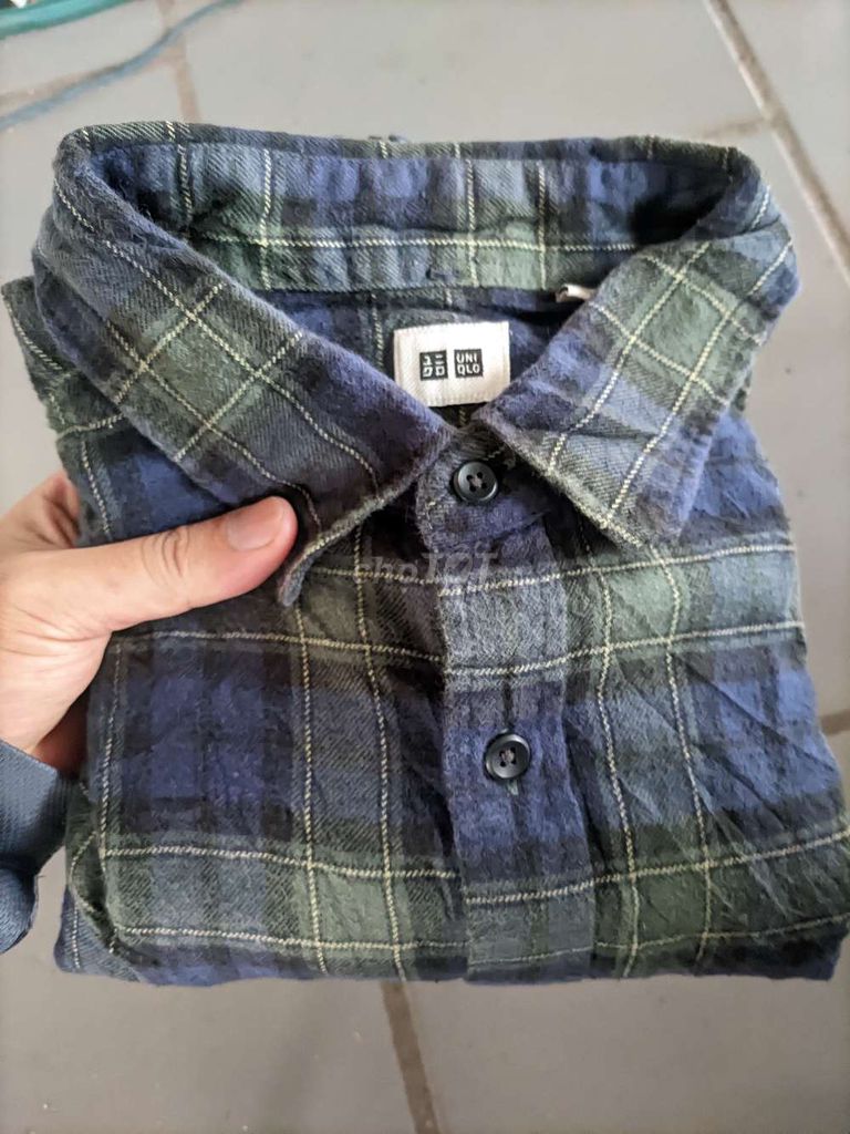 Áo sơ mi Uniqlo XL Xanh kẻ caro Unisex. Mua bán Quần áo tại Quận Tân Phú Tp Hồ Chí Minh được đăng bởi  đồ tùm lum giá rẻ  hình 1