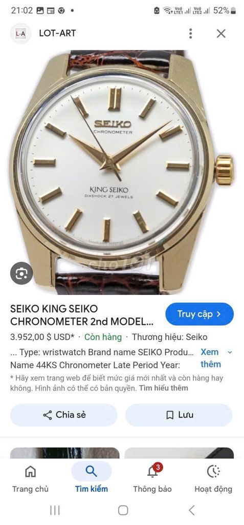 Đồng hồ cổ King Seiko Chronometer SIÊU VIP HIẾM. Mua bán Đồng hồ tại Thị xã Bến Cát Bình Dương được đăng bởi Đồng Hồ Mắt Kính Độc Đẹp Hiếm PND hình 1
