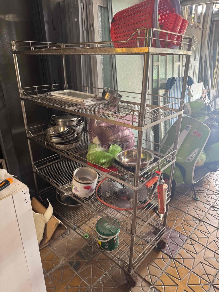 Thanh lý Kệ Inox 304 Triều Phát 1m2x1m6x50cm. Mua bán Tủ, kệ gia đình tại Quận Ninh Kiều Cần Thơ được đăng bởi CH sắt nhôm inox Thái Trinh CẦN THƠ hình 1