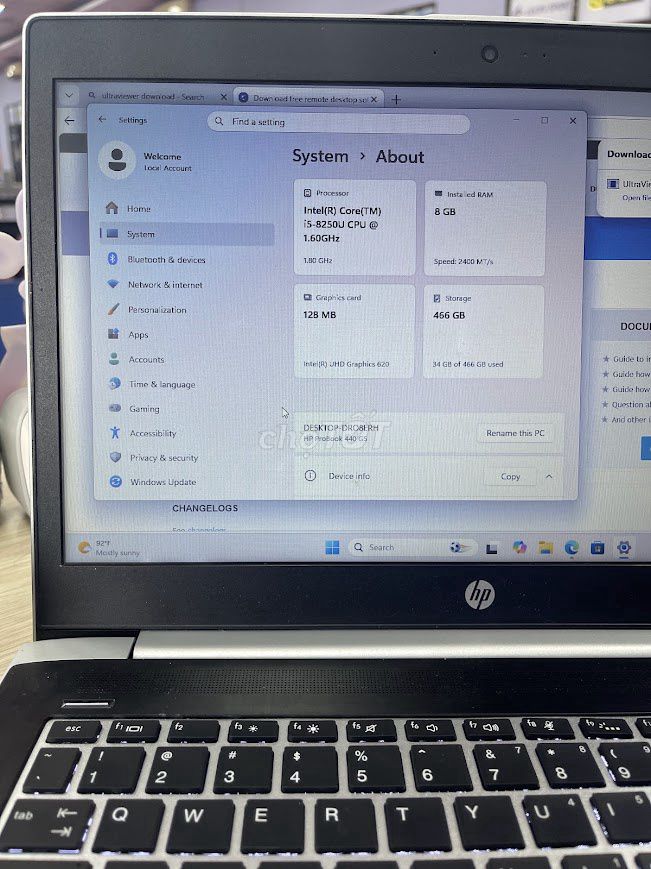 HP ProBook 440 G5 i5-8250U, 8GB, 500GB. Mua bán Laptop tại Quận 3 Tp Hồ Chí Minh được đăng bởi Mai Trân hình 1