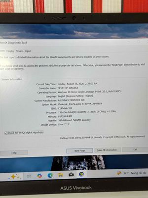 Asus Vivobook X1404VA i3-13150U 8GB/512GB