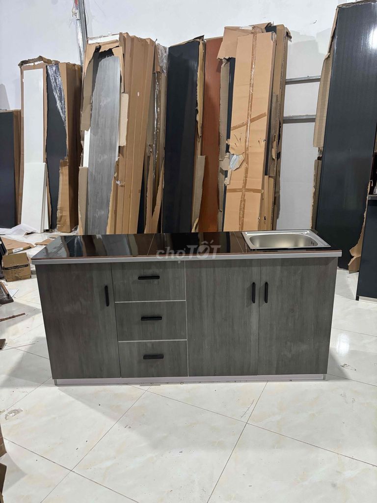Tủ bếp Nhựa Đài Loan 1m60x81 // tủ bếp nhựa Kèm pk. Mua bán Tủ, kệ gia đình tại Quận Tân Phú Tp Hồ Chí Minh được đăng bởi TỦ NHỰA GIÁ TỐT hình 1