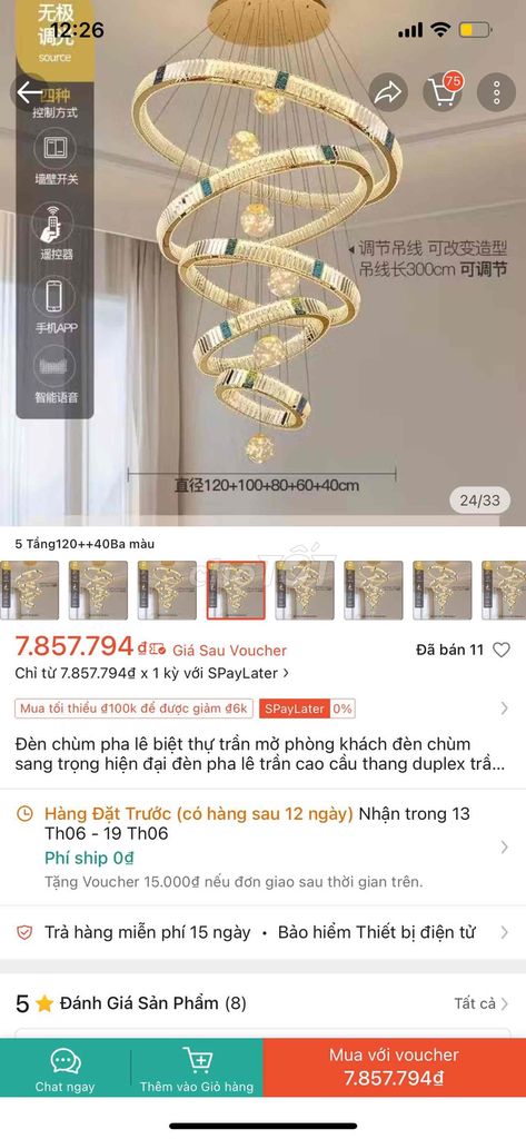 Đèn chùm Pha lê Gỗ Hiện đại. Mua bán Đèn tại Thị xã Duy Tiên Hà Nam được đăng bởi Dinh Vũ hình 1