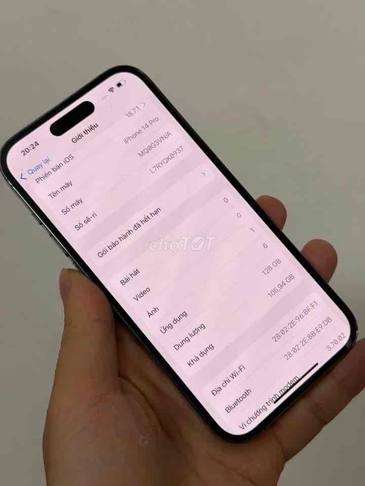 Apple iPhone 14 Pro 128GB Tím Like New. Mua bán Điện thoại tại Huyện Yên Phong Bắc Ninh được đăng bởi D98Store hình 1
