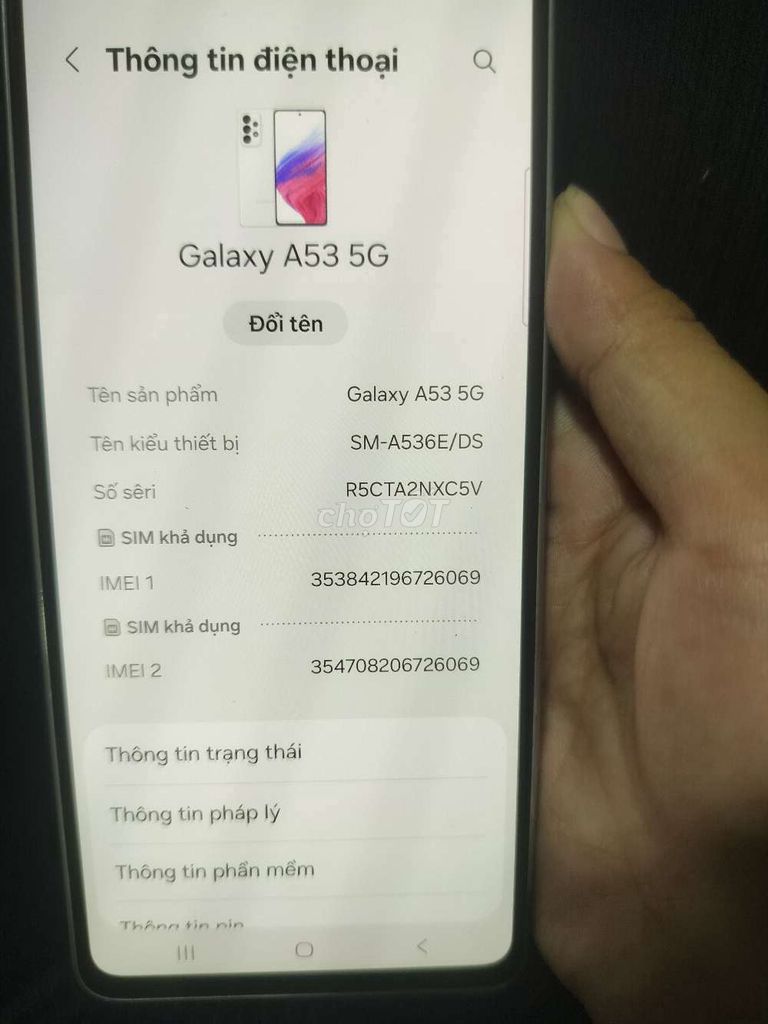 Samsung Galaxy A53 5G Trắng. Mua bán Điện thoại tại Quận Nam Từ Liêm Hà Nội được đăng bởi Như Tâm hình 1