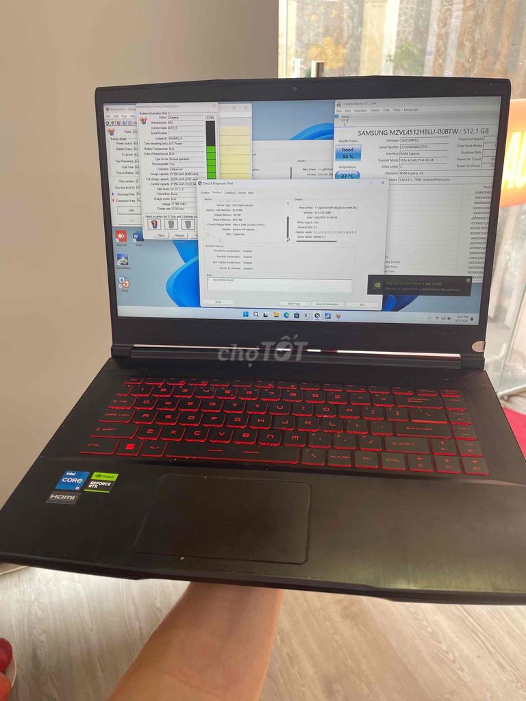 MSI GF63 i5-12H/16GB/512GB RTX 3050 Keng full. Mua bán Laptop tại Quận Gò Vấp Tp Hồ Chí Minh được đăng bởi Chí Hướng Group  hình 1