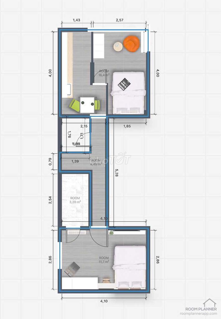 CHO THUÊ CĂN HỘ 2PN 2WC QUẬN 1 - SIÊU HIẾM HOI - 50M2 -MỚI NHƯ HÌNH