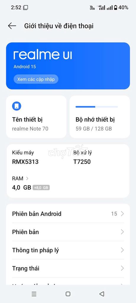 Realme Note 70 4GB/128GB. Mua bán Điện thoại tại Huyện Hóc Môn Tp Hồ Chí Minh được đăng bởi Cường Híp hình 1