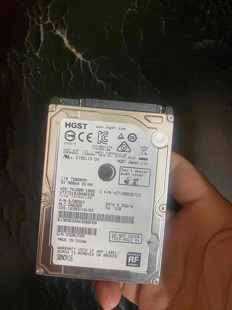 Ổ cứng 1TB Hitachi 7200rpm 100% chất lượng cao. Mua bán Linh kiện (RAM, Card...) tại Quận 4 Tp Hồ Chí Minh được đăng bởi Trần Phú hình 1