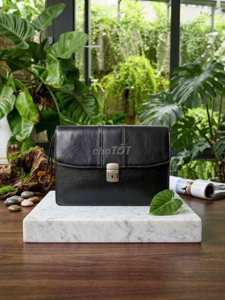 Carrave Clutch Da Đen 26x18x6 cm. Mua bán Túi xách tại Huyện Nhà Bè Tp Hồ Chí Minh được đăng bởi túi xách nam nữ đồ si da thật hình 1