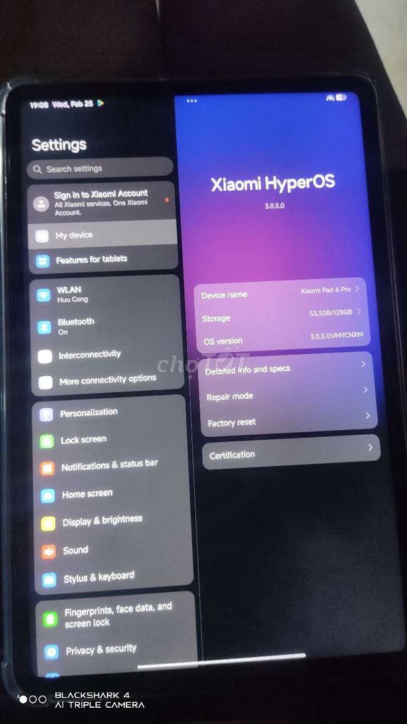 Xiaomi Pad 6 Pro 128GB. Mua bán Máy tính bảng tại Quận Ba Đình Hà Nội được đăng bởi Viet Cuong hình 1