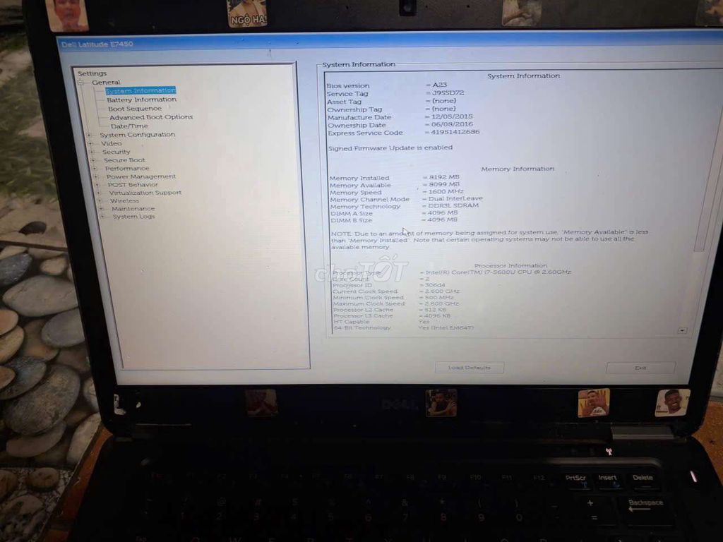 Dell E7450 i7 5600U 8GB Hư ổ cứng. Mua bán Laptop tại Quận Tân Phú Tp Hồ Chí Minh được đăng bởi Nguyễn Thị Thắm  hình 1