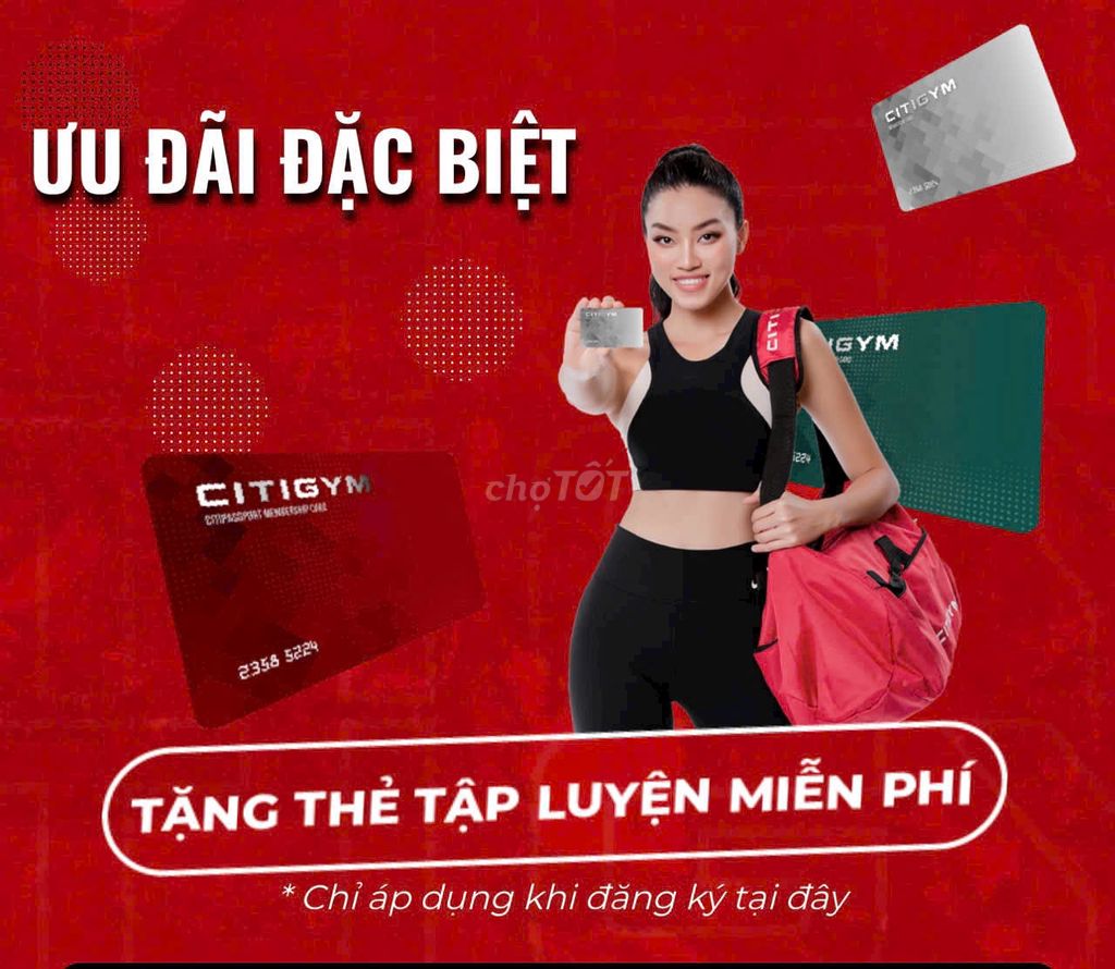 CITIGYM TẶNG BẠN THẺ TẬP MIỄN PHÍ TOÀN HỆ THỐNG