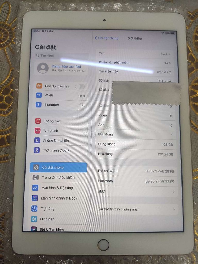 Ipad Air 2 Gold bản Wifi 128Gb